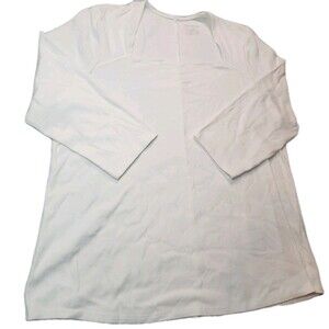 Lane Bryant Women's Size 14/16 Stretch Knit Top 3/4 Sleeve White